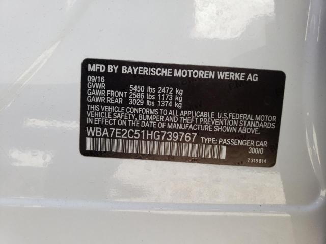 WBA7E2C51HG739767 BMW 740 I