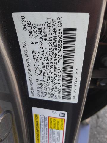 1HGCV3F10LA012861 Honda ACCORD HYBRID