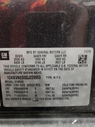 1GKKVNED0GJ229953 GMC ACADIA SLE
