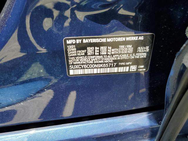 5UXCY6C00N9K65717 BMW X6 Xdrive40i