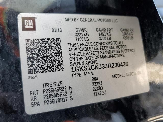 1GKS1CKJ3JR230436 GMC YUKON DENALI