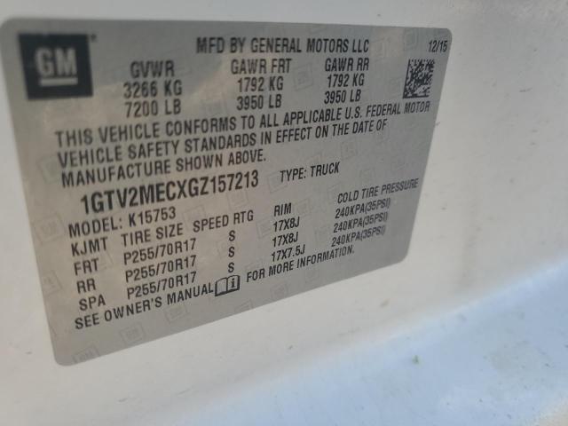 1GTV2MECXGZ157213 GMC Sierra K1500 Sle