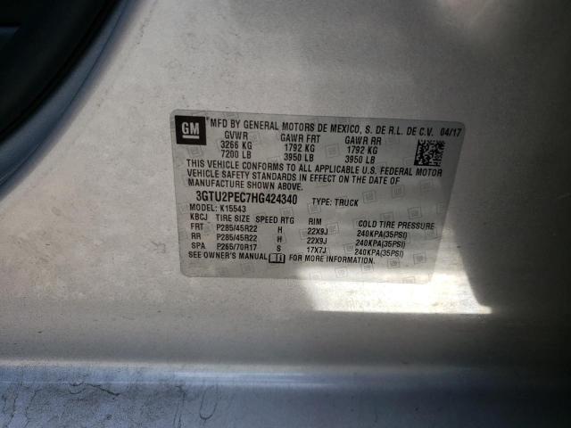 3GTU2PEC7HG424340 GMC Sierra K1500 Denali