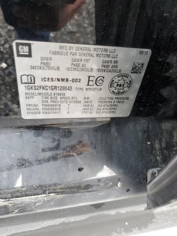 1GKS2FKC1GR128643 GMC Yukon Xl K1500 Sle