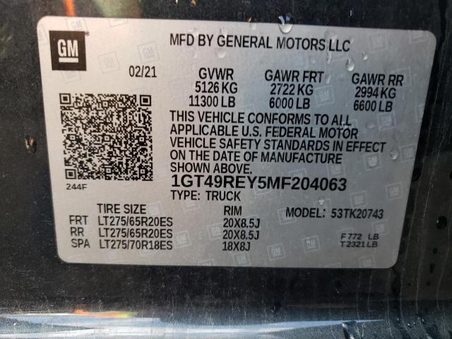 1GT49REY5MF204063 GMC Sierra K2500 Denali
