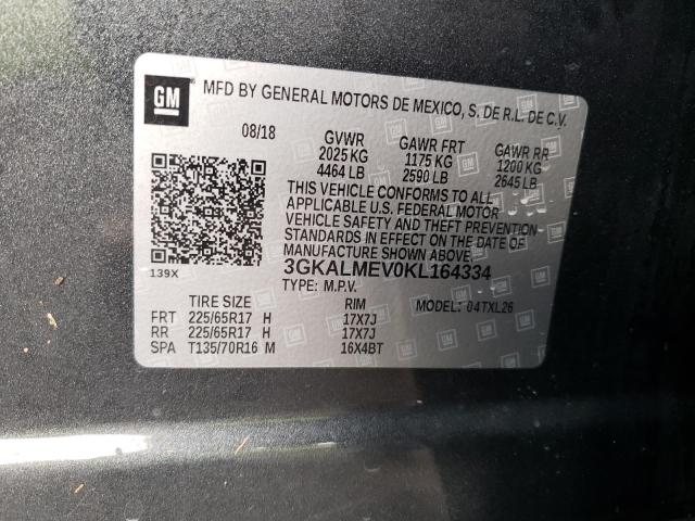 3GKALMEV0KL164334 GMC Terrain Sle