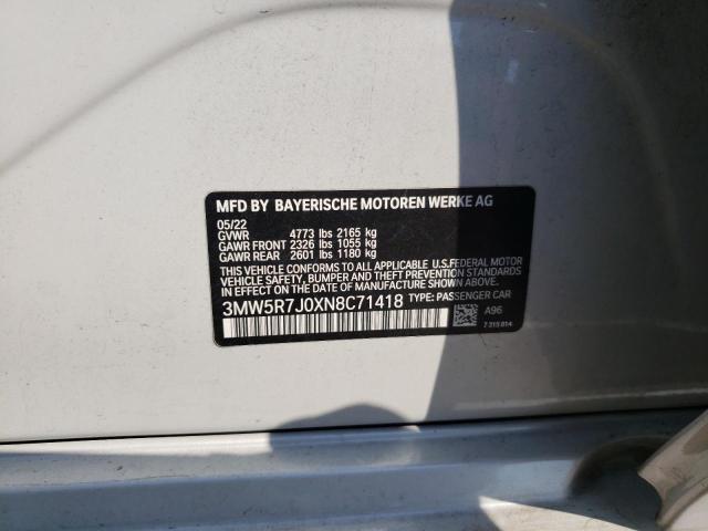 3MW5R7J0XN8C71418 BMW 330XI