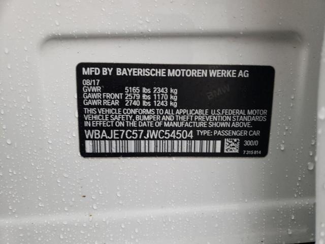 WBAJE7C57JWC54504 BMW 540 XI