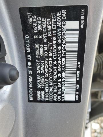 SHHFK7H26HU232035 Honda Civic Lx