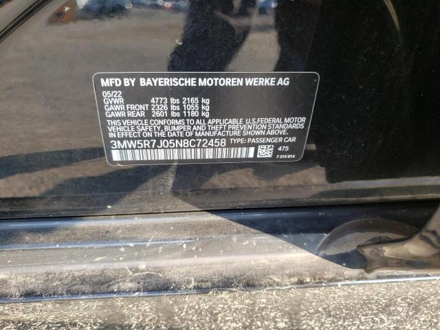 3MW5R7J05N8C72458 BMW 330XI