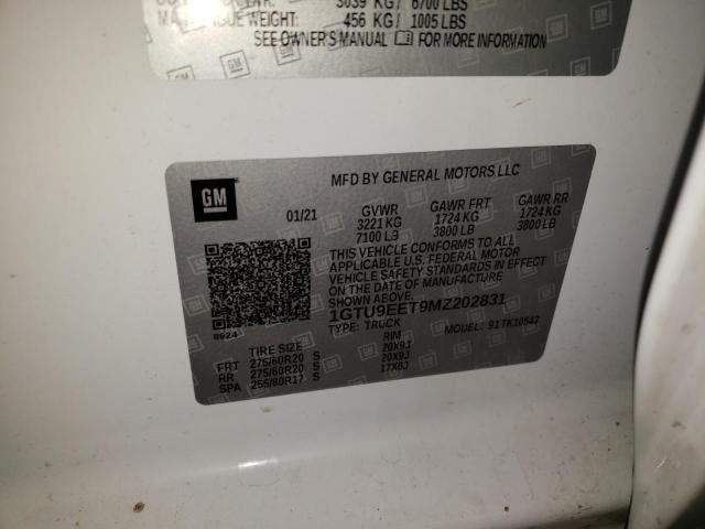 1GTU9EET9MZ202831 GMC Sierra K1500 At4