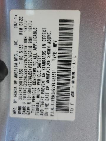 5J6RM3H97FL025611 Honda Cr-v Touring