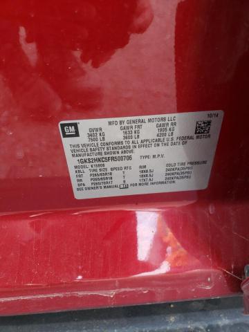 1GKS2HKC5FR500706 GMC Yukon Xl K1500 Slt