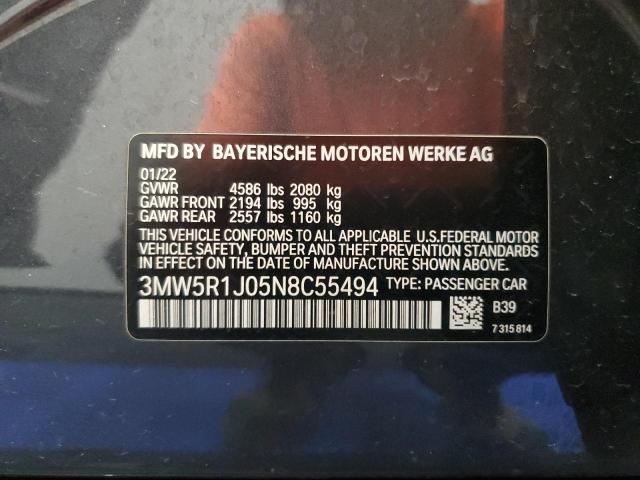 3MW5R1J05N8C55494 BMW 330I