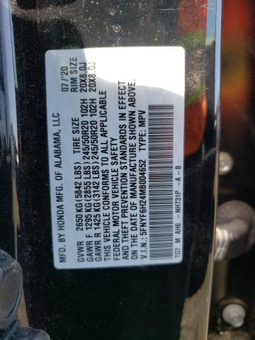 5FNYF6H24MB004652 Honda PILOT SE