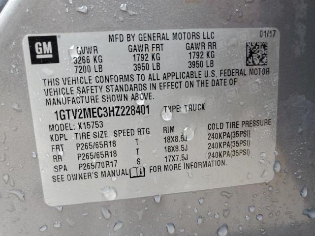 1GTV2MEC3HZ228401 GMC Sierra K1500 Sle