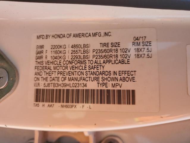 5J8TB3H39HL023134 Acura RDX