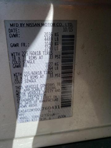 5N1AT2MT0GC760431 Nissan ROGUE S
