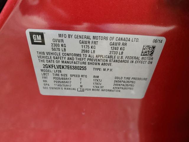 2GKFLVEK7E6380255 GMC Terrain Sle