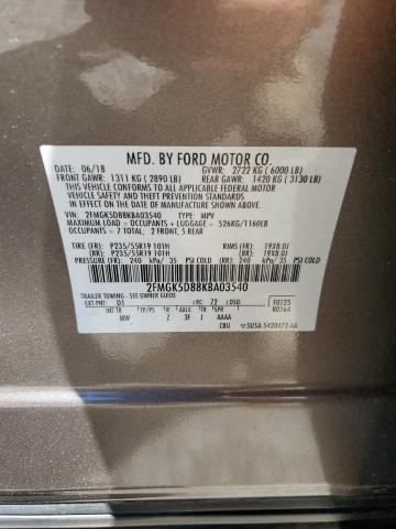 2FMGK5D88KBA03540 Ford Flex Limited
