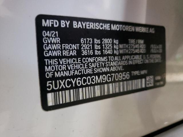 5UXCY6C03M9G70956 BMW X6 Xdrive40i