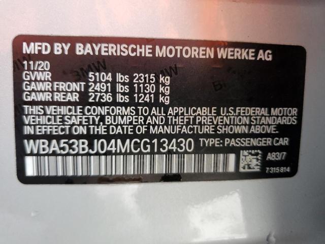 WBA53BJ04MCG13430 BMW 540 I