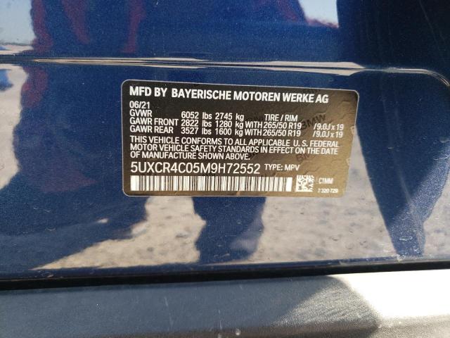 5UXCR4C05M9H72552 BMW X5 Sdrive 40i