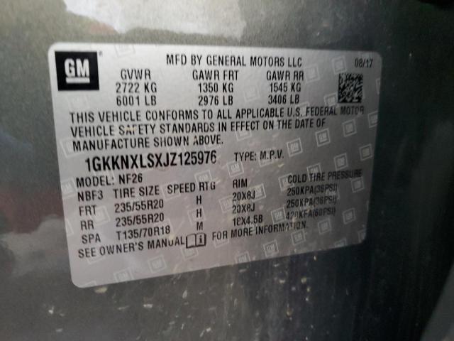 1GKKNXLSXJZ125976 GMC Acadia Denali