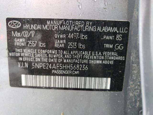 5NPE24AF5HH568236 Hyundai SONATA SE