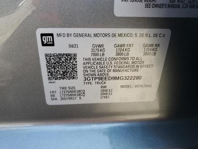 3GTP9EED9MG322280 GMC Sierra K1500 At4