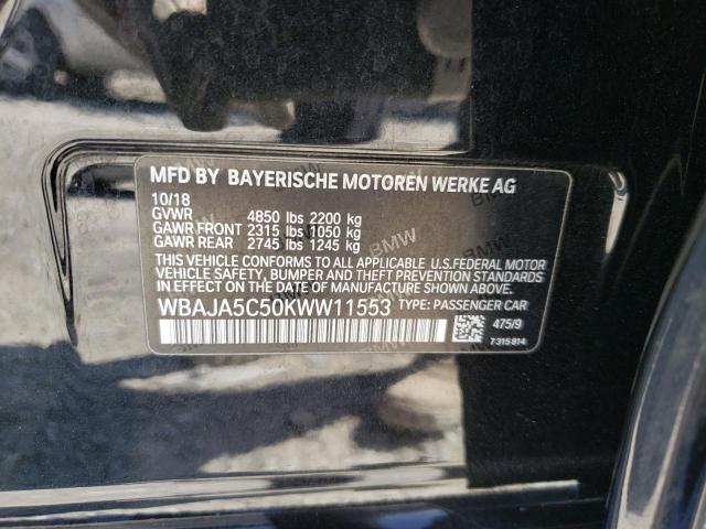 WBAJA5C50KWW11553 BMW 530 I