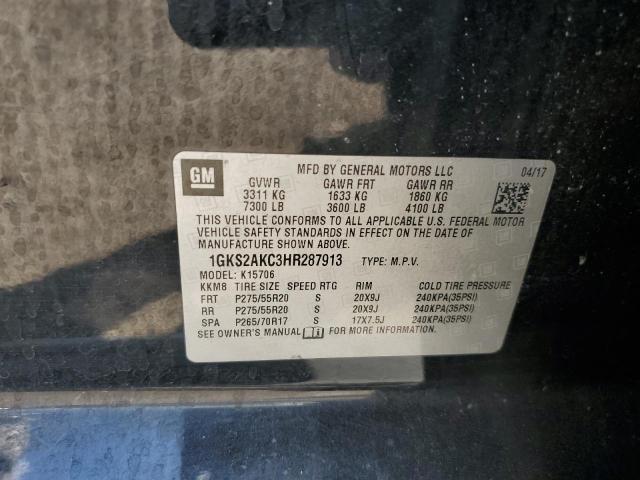 1GKS2AKC3HR287913 GMC YUKON SLE
