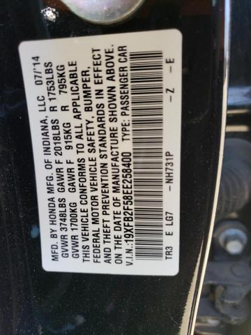 19XFB2F58EE258400 Honda Civic Lx