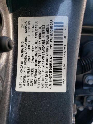 2HGFC2F56JH553377 Honda Civic Lx