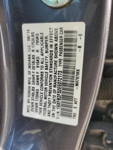 19XFB2F52EE072173 Honda Civic Lx