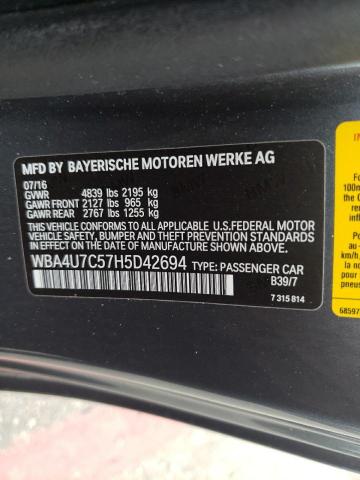 WBA4U7C57H5D42694 BMW 430I