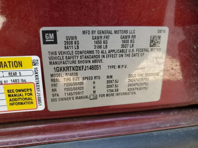 1GKKRTKDXFJ148051 GMC Acadia Denali