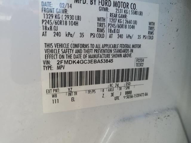2FMDK4GC3EBA53845 Ford EDGE SE
