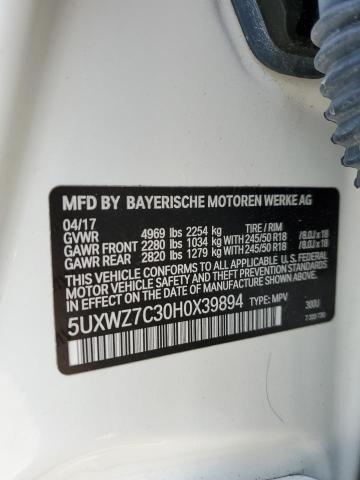 5UXWZ7C30H0X39894 BMW X3 Sdrive28i