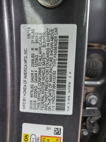 1HGCV1F36KA153163 Honda Accord Sport