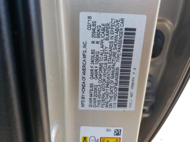 1HGCV2F98JA028030 Honda Accord Touring