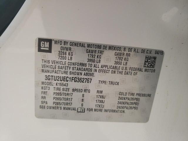 3GTU2UEC1FG362767 GMC Sierra K1500 Sle