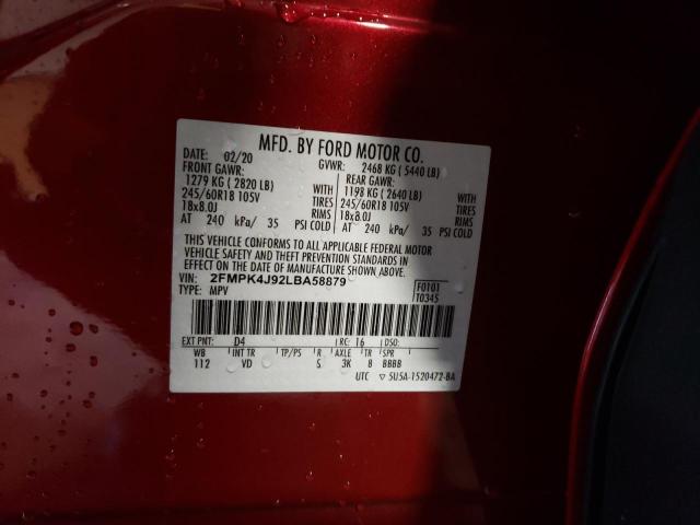 2FMPK4J92LBA58879 Ford EDGE SEL