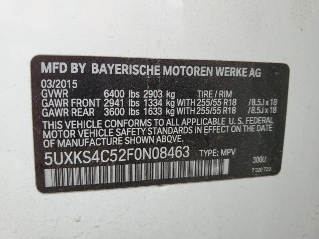 5UXKS4C52F0N08463 BMW X5 Xdrive35d