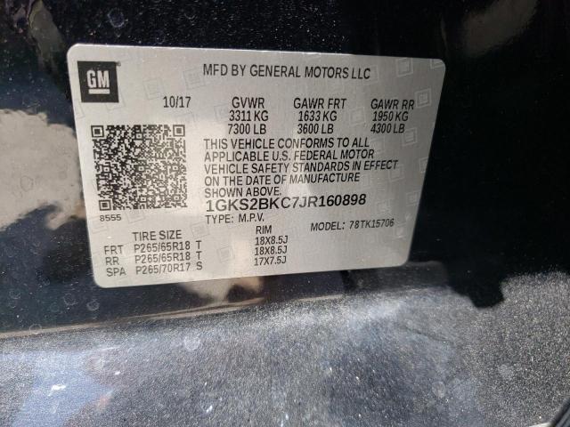 1GKS2BKC7JR160898 GMC YUKON SLT