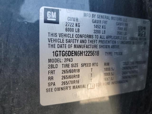 1GTG6DEN6H1225618 GMC CANYON SLT