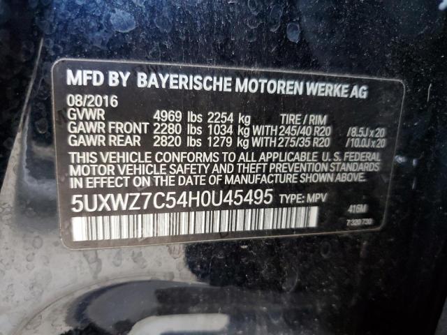 5UXWZ7C54H0U45495 BMW X3 Sdrive28i