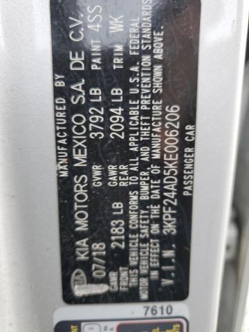 3KPF24AD5KE006206 KIA FORTE FE