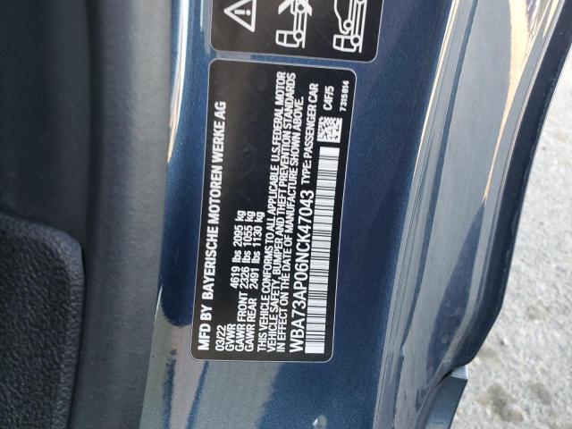 WBA73AP06NCK47043 BMW 430xi
