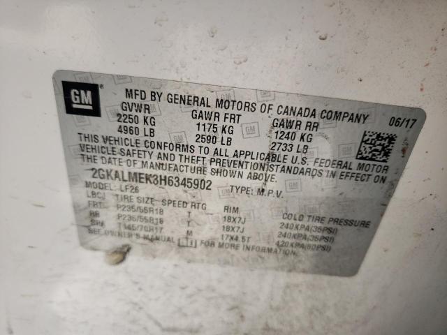 2GKALMEK3H6345902 GMC Terrain Sle